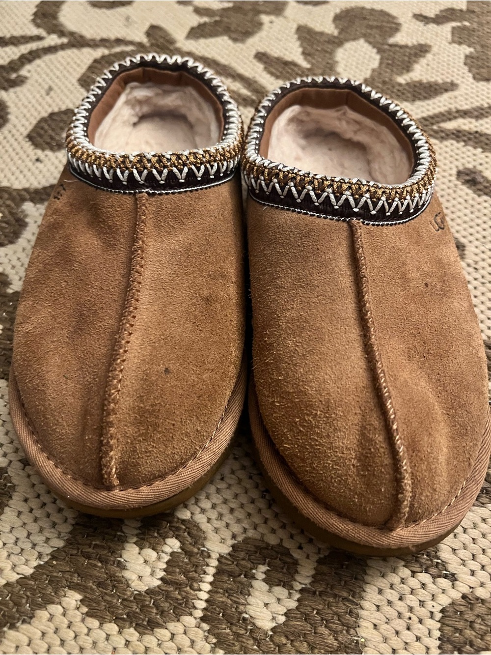 UGG Kids Chestnut Suede Slip-On Tasman